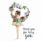 Preview: Stampingbella Curvy Girl With a Heart Wreath Gummistempel