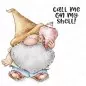 Mobile Preview: Stampingbella Gnome with a Seashell Gummistempel