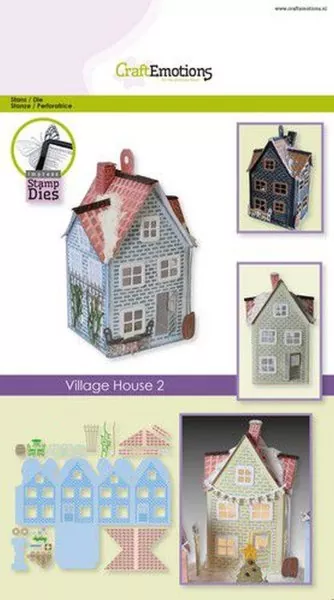 craftemotions Impress Stamp Dies Village House 2 Stanze