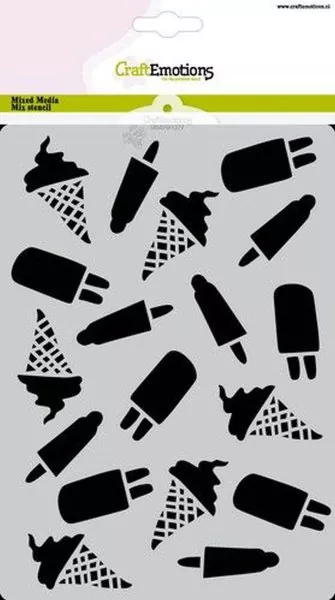 Summer Fun - Ice Creams A5 Stencil Craftemotions