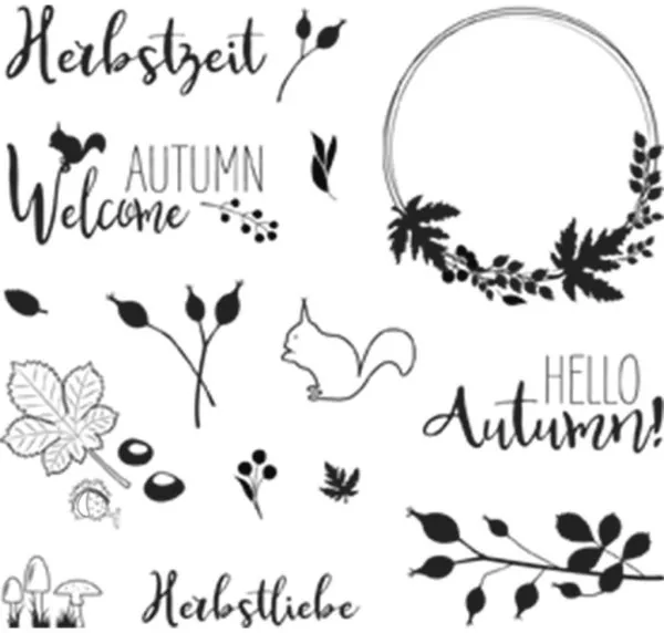 Herbstwald clear stamps rayher