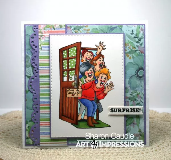 5281 We re here Set Art Impressionens Clear Stamps 2