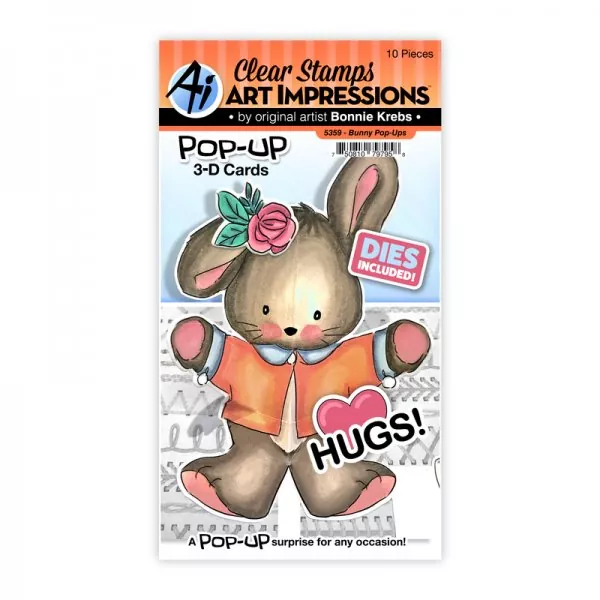 5359 Bunny Pop-Ups Art Impressions Clear Stamps
