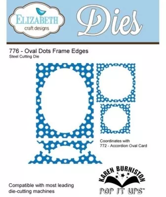 776 elizabeth craft designs die oval dots frame edges