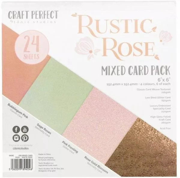 craft perfect Rustic Rose patterend paper tonic studios