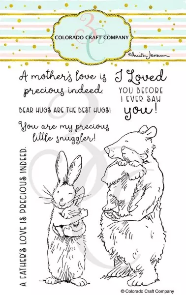 Snuggles Clear Stamps Colorado Craft Company by Anita Jeram