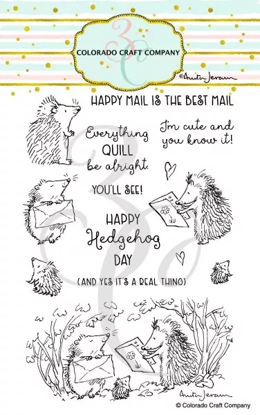 Hedgehog Day Clear Stamps Colorado Craft Company by Anita Jeram