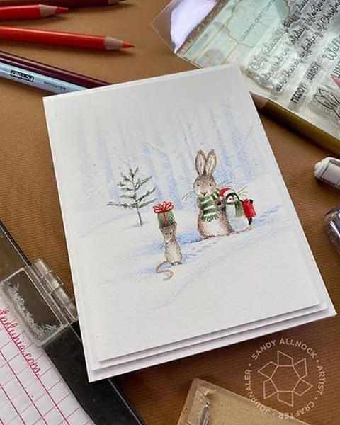 White Christmas Clear Stamps Colorado Craft Company by Anita Jeram 1