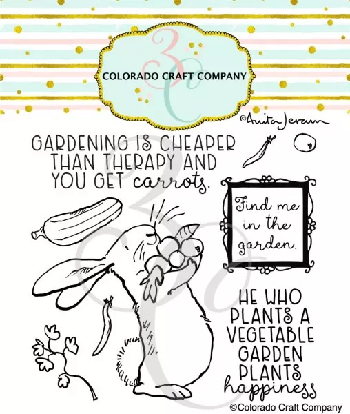 Garden Therapy Clear Stamps Colorado Craft Company by Anita Jeram