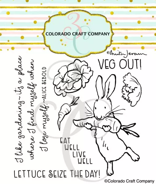 Veg Out! Clear Stamps Colorado Craft Company by Anita Jeram