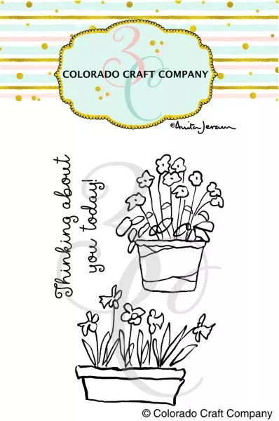 Thinking About Mini Clear Stamps Colorado Craft Company by Anita Jeram