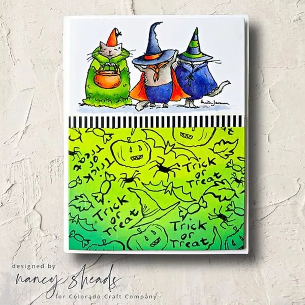 Halloween Background Clear Stamps Colorado Craft Company by Anita Jeram 1