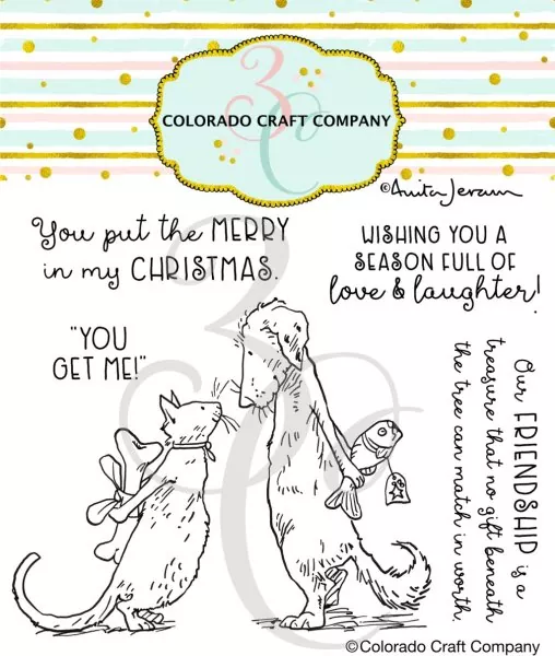 Gift Exchange Clear Stamps Colorado Craft Company by Anita Jeram