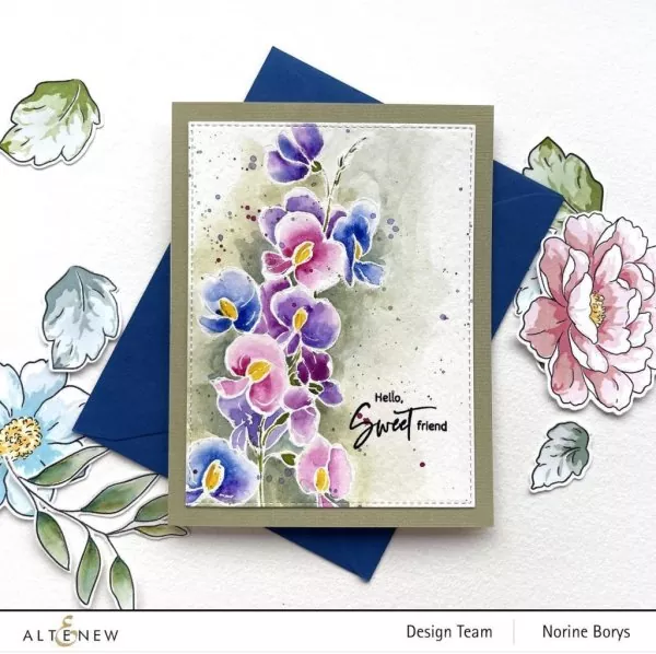 Paint A Flower - Sweet Pea Clear Stamps Altenew