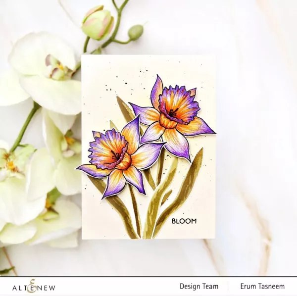 Build-A-Flower: Narcissus Bundle Clear Stamps + Dies Altenew 2