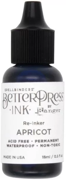 ranger BetterPress Ink pad re-inker Apricot Spellbinders