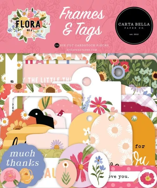 Flora No. 6 Frames & Tags Die Cut Embellishment Carta Bella