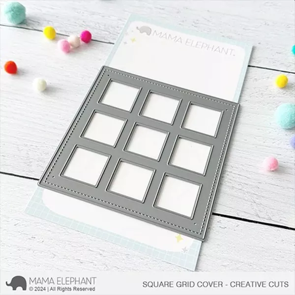 Square Grid Cover Stanzen Creative Cuts Mama Elephant