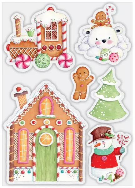 Craft Consortium Candy Christmas - Candy clear stamp stempel 1