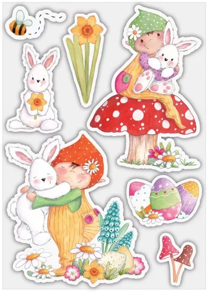Craft Consortium Let Spring Begin - Bunny clear stamp stempel 1