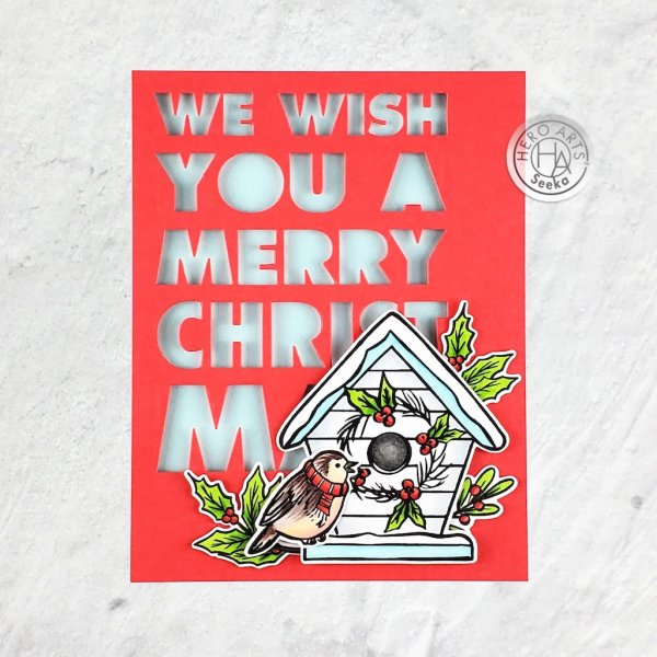 Christmas Robins clear stamps hero arts 1