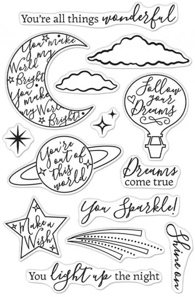 You Sparkle clear stamps hero arts