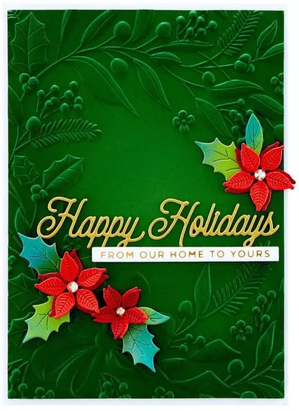 Holiday Floral Swag Embossing Folder Spellbinders 2