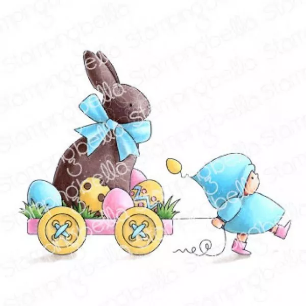 Stampingbella Bundle Girl with Chocolate Bunny Gummistempel