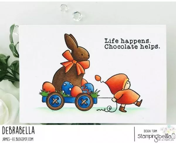 Stampingbella Bundle Girl with Chocolate Bunny Gummistempel 1