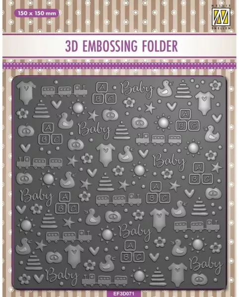 Baby Things 3D Embossing Folder von Nellie Snellen