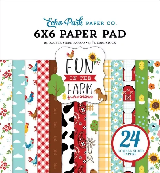 echo park Fun On The Farm 6x6 inch paper pad