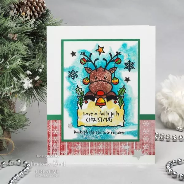Festive Rudolph Clear Stamps Woodware Craft Collection 1