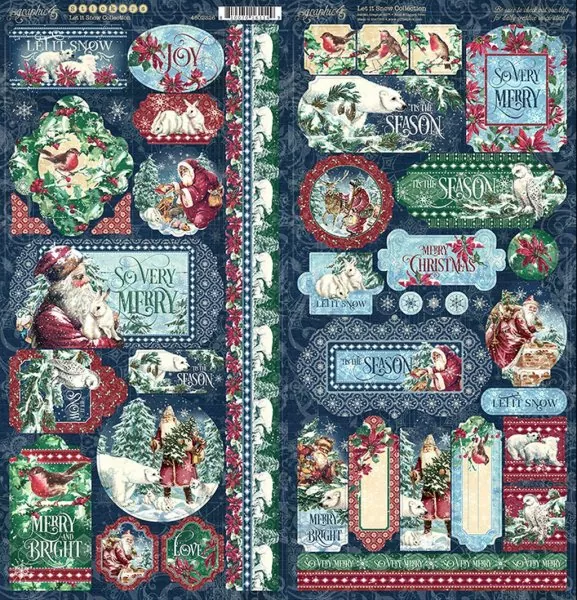 graphic 45 Let It Snow 12x12 inch collection pack 9
