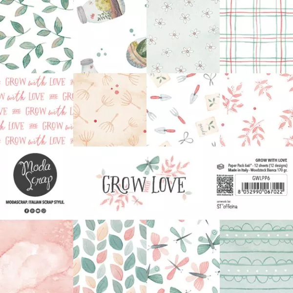 Grow with Love 6x6 Papierset Modascrap