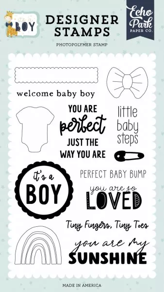 echo park Little Baby Steps clear stamp stempel