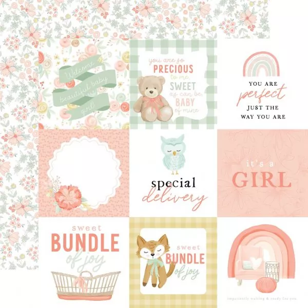 Echo Park It's A Girl 12x12 inch collection kit 8