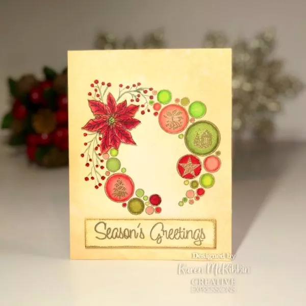 Big Bubble Poinsettia Clear Stamps Woodware Craft Collection 2