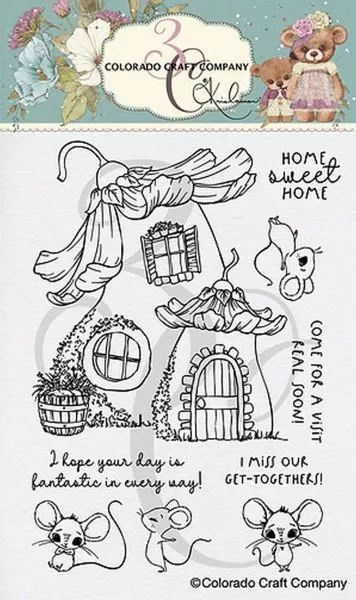 Mouse House Clear Stamps Stempel Colorado Craft Company by Kris Lauren