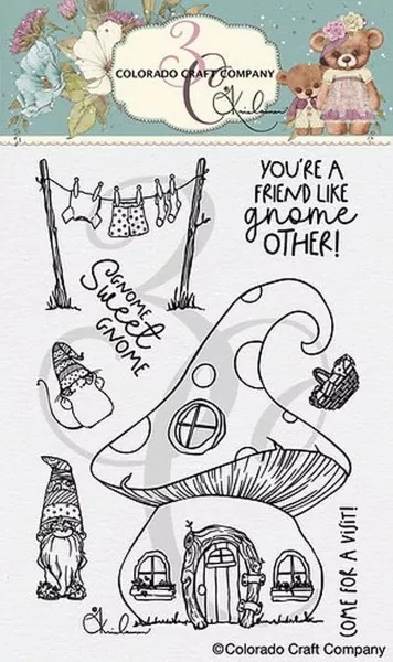 Gnome Home Clear Stamps Stempel Colorado Craft Company by Kris Lauren