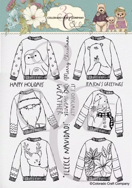 Sweater Weather Clear Stamps Colorado Craft Company by Kris Lauren