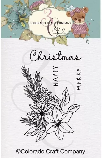 Floral Accent Mini Clear Stamps Colorado Craft Company by Kris Lauren