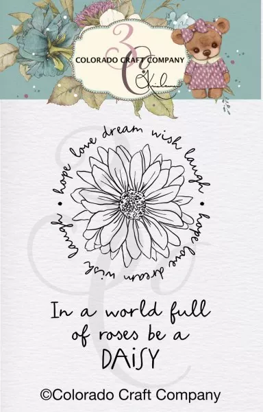 Daisy Mini Clear Stamps Colorado Craft Company by Kris Lauren
