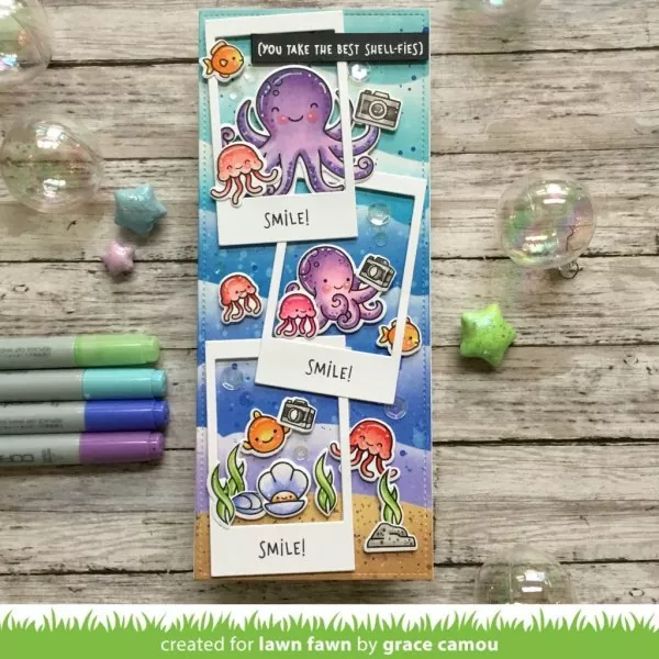 LF2329 OceanShellfie ClearStamps Lawn Fawn 5