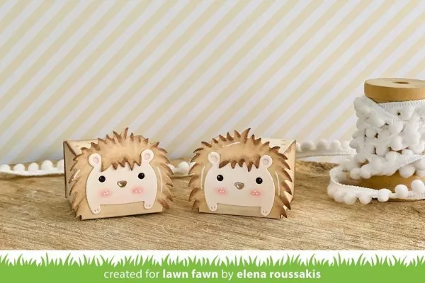 LF2439 Tiny Gift Box Hedgehog Add On Stanzen Lawn Cuts Lawn Fawn 3