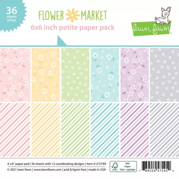 Flower Market Petite Paper Pack 6x6 Lawn Fawn
