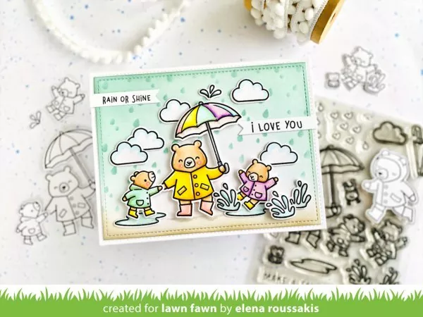 Beary Rainy Day Stempel Lawn Fawn 1