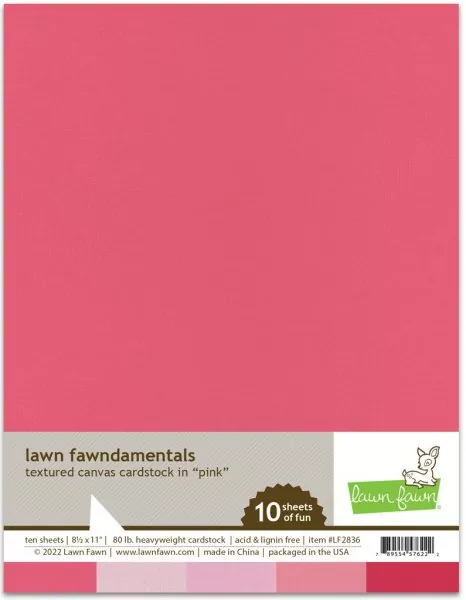 Pink Textured Canvas Cardstock Lawn Fawn