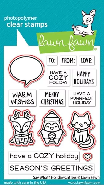 Say What? Holiday Critters Stanzen Lawn Fawn 1