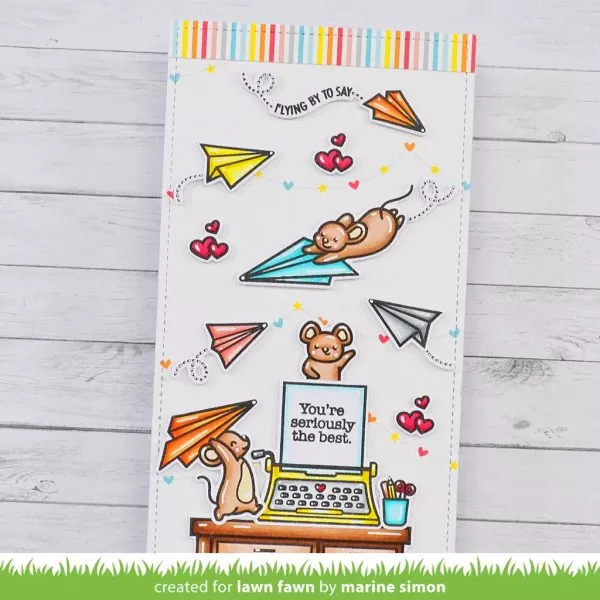 Just Plane Awesome Sentiment Trails Stempel Lawn Fawn 2
