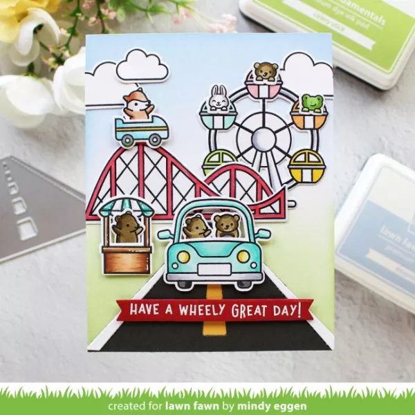 Car Critters Road Trip Add-On Clear Stamps Lawn Fawn 4